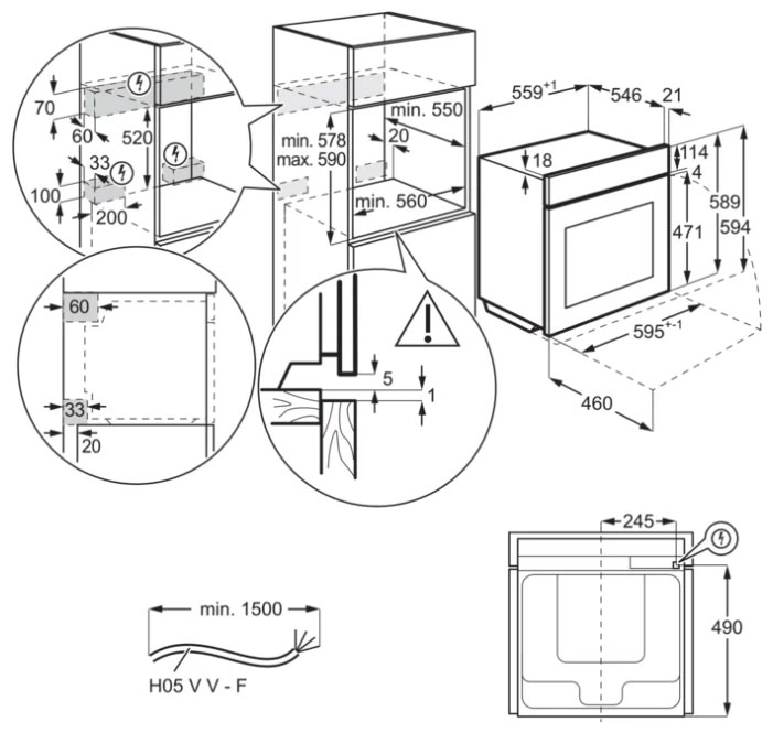 Духовой шкаф electrolux oef5h50v