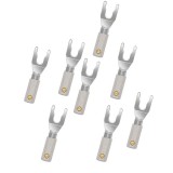  WireWorld Wireworld Set of 8 Uni-Term Silver Spades w/Sockets (SPDSUTM08)